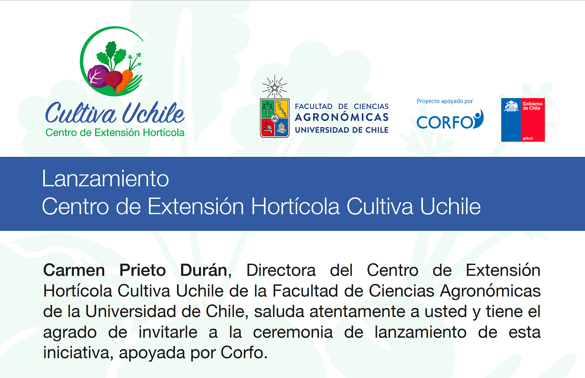 Lanzamiento Centro de Extensión Hortícola Cultiva Uchile
